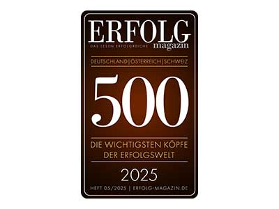 Das renommierte Erfolg Magazin zählt Markus Czerner zu den 500 wichtigsten Köpfen der Erfolgswelt